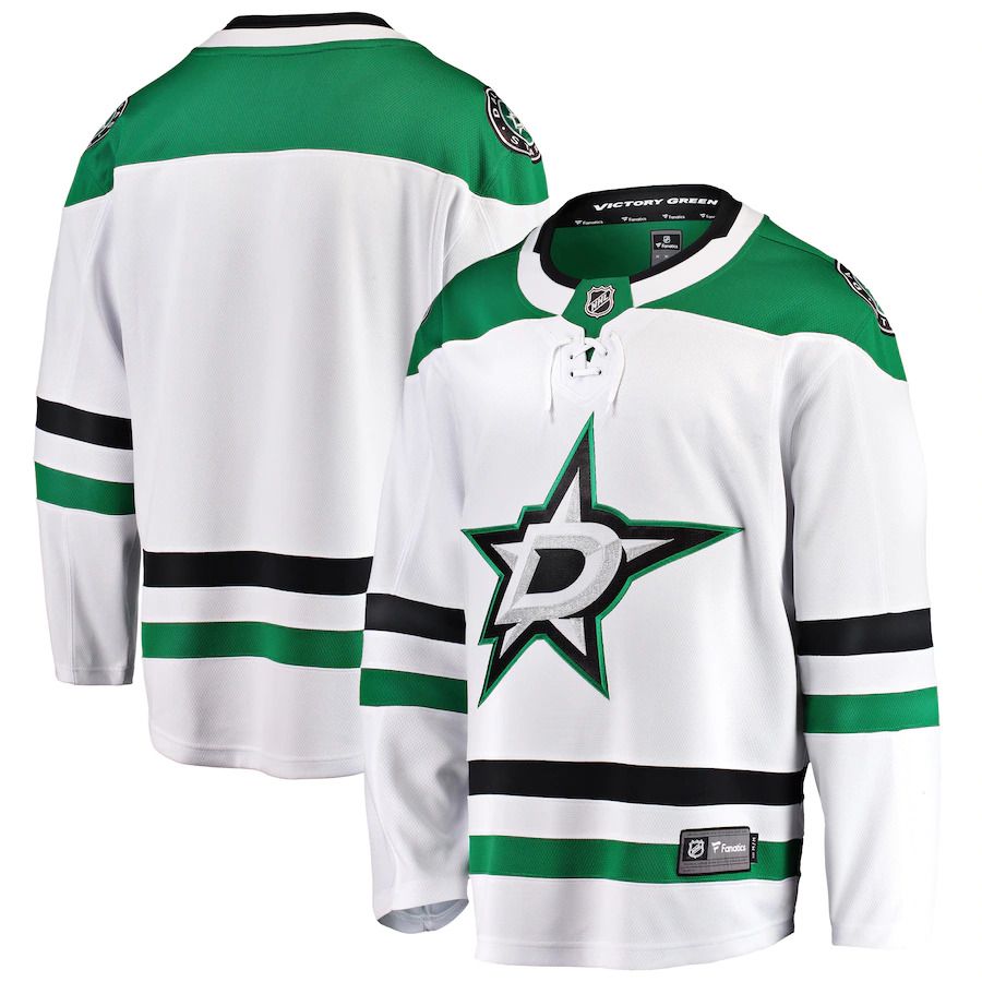 Men Dallas Stars Fanatics Branded White Breakaway Away NHL Jersey